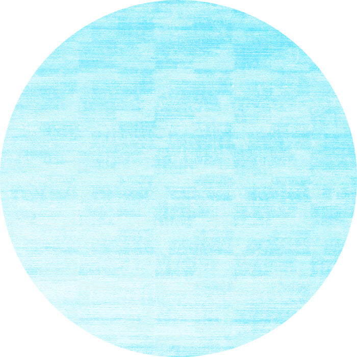 Round Machine Washable Solid Light Blue Modern Rug, wshcon960lblu