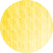 Round Solid Yellow Modern Rug, con960yw