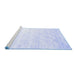 Sideview of Machine Washable Solid Blue Modern Rug, wshcon960blu