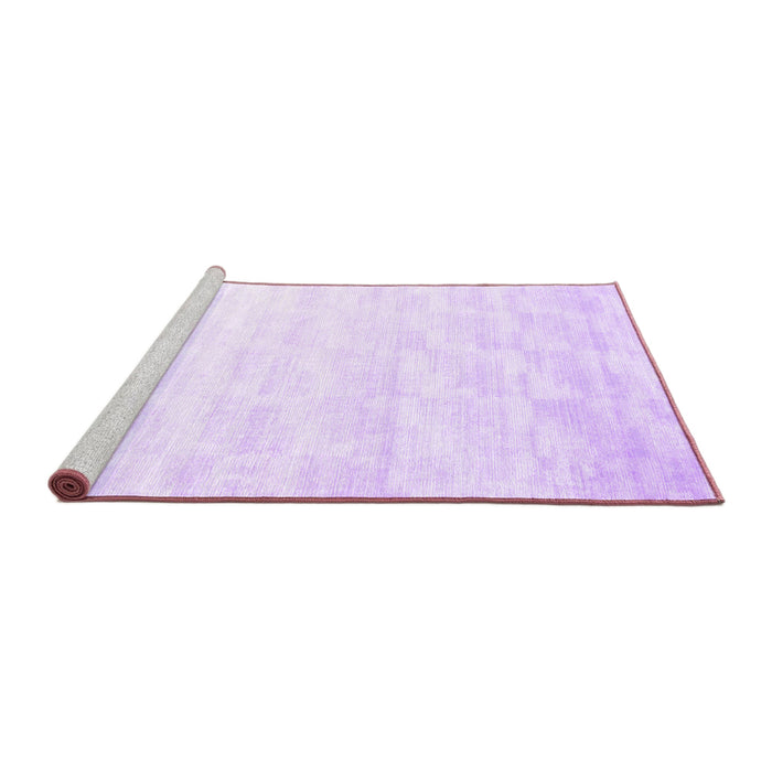 Sideview of Machine Washable Solid Purple Modern Area Rugs, wshcon960pur