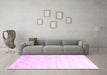 Machine Washable Solid Pink Modern Rug in a Living Room, wshcon960pnk