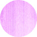 Round Abstract Pink Contemporary Rug, con961pnk