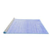 Sideview of Machine Washable Abstract Blue Contemporary Rug, wshcon961blu