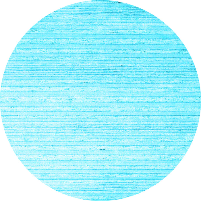 Round Abstract Light Blue Contemporary Rug, con961lblu