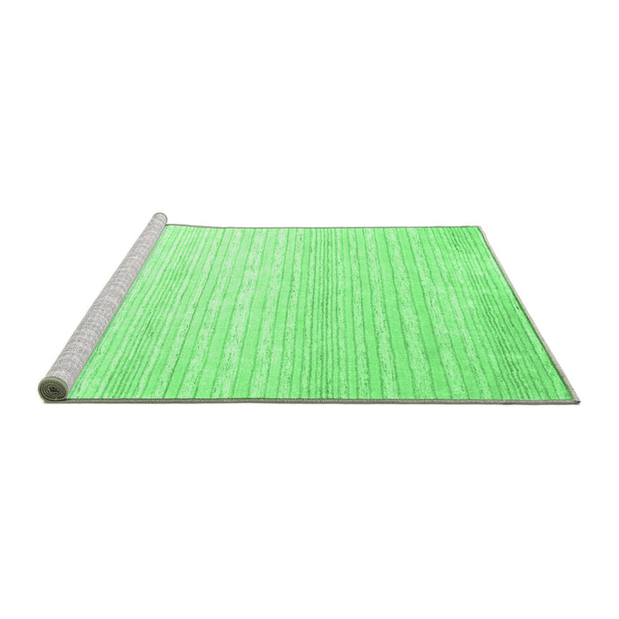 Sideview of Machine Washable Abstract Emerald Green Contemporary Area Rugs, wshcon961emgrn