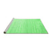 Sideview of Machine Washable Abstract Emerald Green Contemporary Area Rugs, wshcon961emgrn