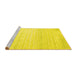 Sideview of Machine Washable Abstract Yellow Contemporary Rug, wshcon961yw
