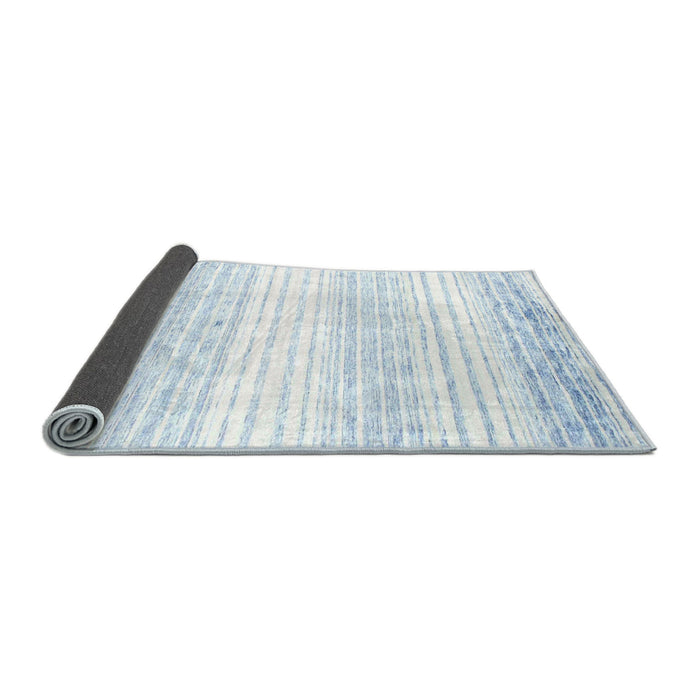 Thickness of Contemporary Water Blue Modern Rug, con962