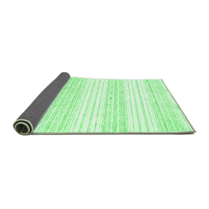 Sideview of Abstract Emerald Green Contemporary Rug, con962emgrn