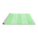 Sideview of Machine Washable Abstract Emerald Green Contemporary Area Rugs, wshcon962emgrn