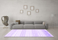 Machine Washable Abstract Purple Contemporary Rug, wshcon962pur