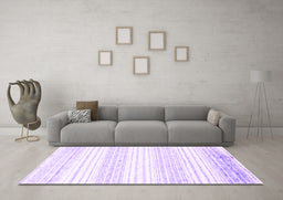 Machine Washable Abstract Purple Contemporary Area Rugs in a Living Room, wshcon962pur