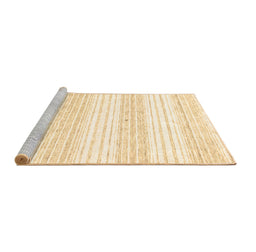 Sideview of Machine Washable Abstract Brown Contemporary Rug, wshcon962brn