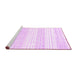 Sideview of Machine Washable Abstract Pink Contemporary Rug, wshcon962pnk