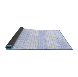 Sideview of Abstract Blue Contemporary Rug, con962blu