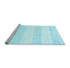 Sideview of Machine Washable Abstract Light Blue Contemporary Rug, wshcon962lblu