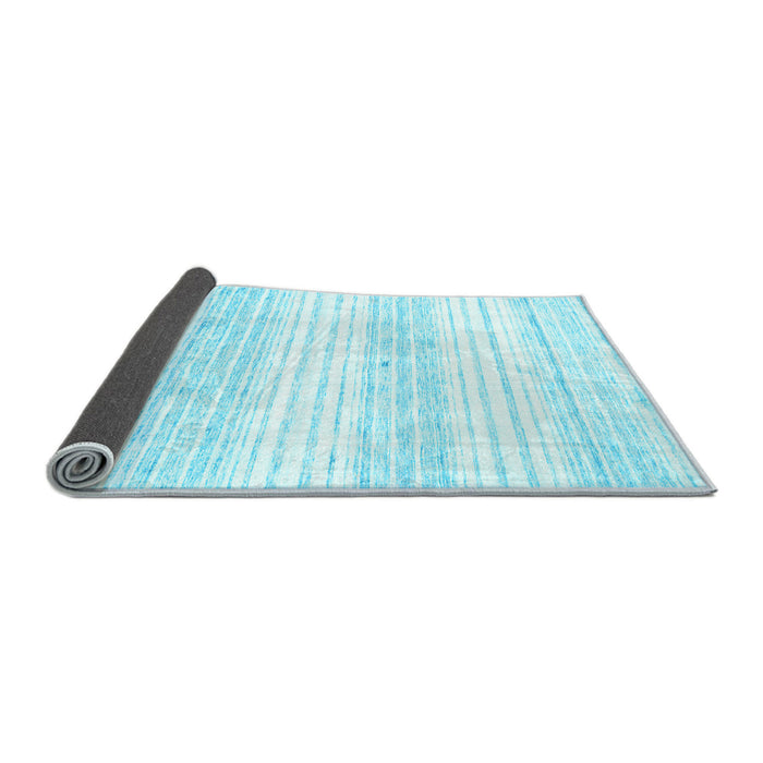 Sideview of Abstract Light Blue Contemporary Rug, con962lblu