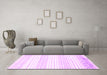 Machine Washable Abstract Pink Contemporary Rug in a Living Room, wshcon962pnk