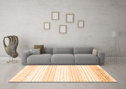Machine Washable Abstract Orange Contemporary Area Rugs in a Living Room, wshcon962org