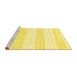 Sideview of Machine Washable Abstract Yellow Contemporary Rug, wshcon962yw