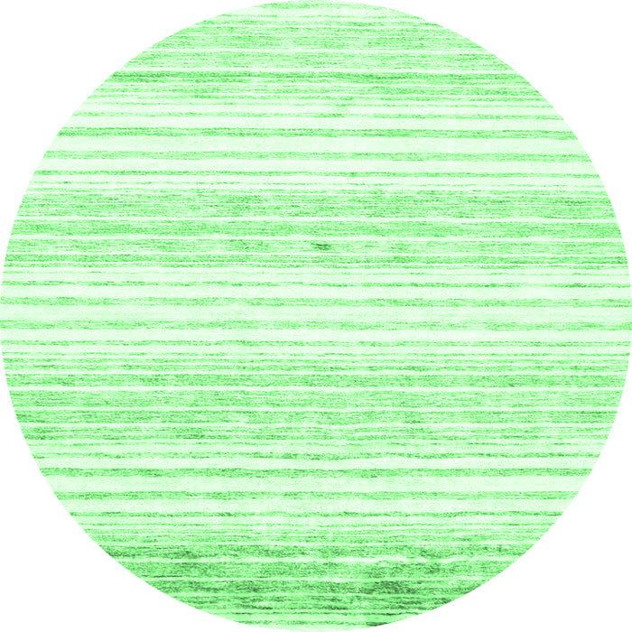 Round Abstract Emerald Green Contemporary Rug, con962emgrn