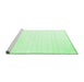 Sideview of Machine Washable Solid Emerald Green Modern Area Rugs, wshcon963emgrn