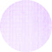 Round Solid Purple Modern Rug, con963pur