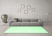 Machine Washable Solid Green Modern Area Rugs in a Living Room,, wshcon963grn