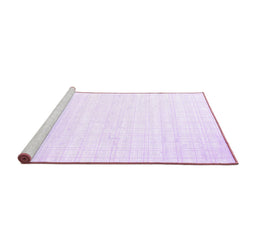 Sideview of Machine Washable Solid Purple Modern Area Rugs, wshcon963pur