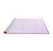 Sideview of Machine Washable Solid Purple Modern Area Rugs, wshcon963pur
