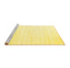 Sideview of Machine Washable Solid Yellow Modern Rug, wshcon963yw