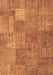 Patchwork Brown Transitional Rug, con964brn