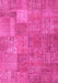 Patchwork Pink Transitional Rug, con964pnk