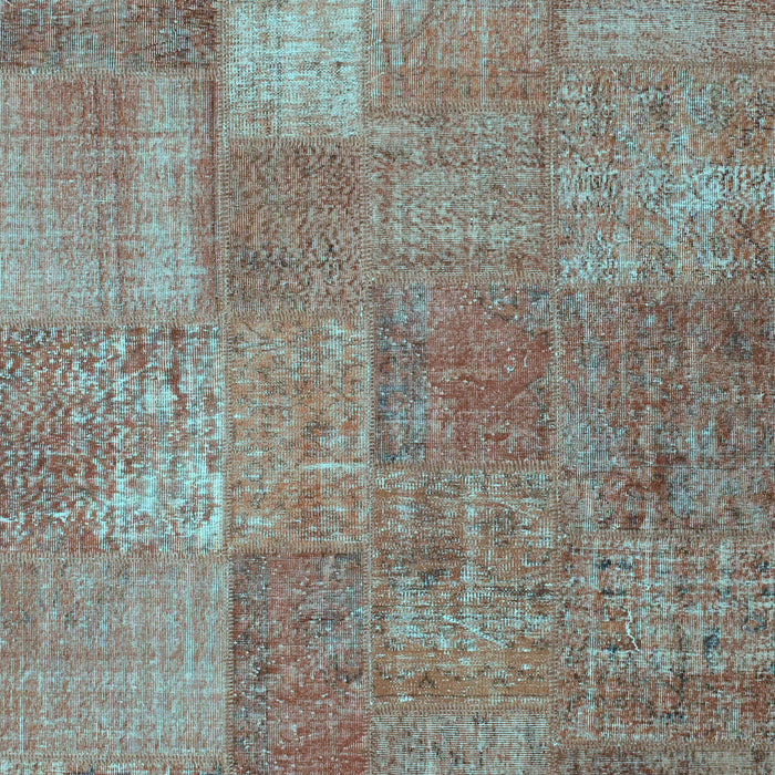 Patchwork Light Blue Transitional Rug, con964lblu