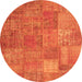 Machine Washable Patchwork Orange Transitional Area Rugs, wshcon964org