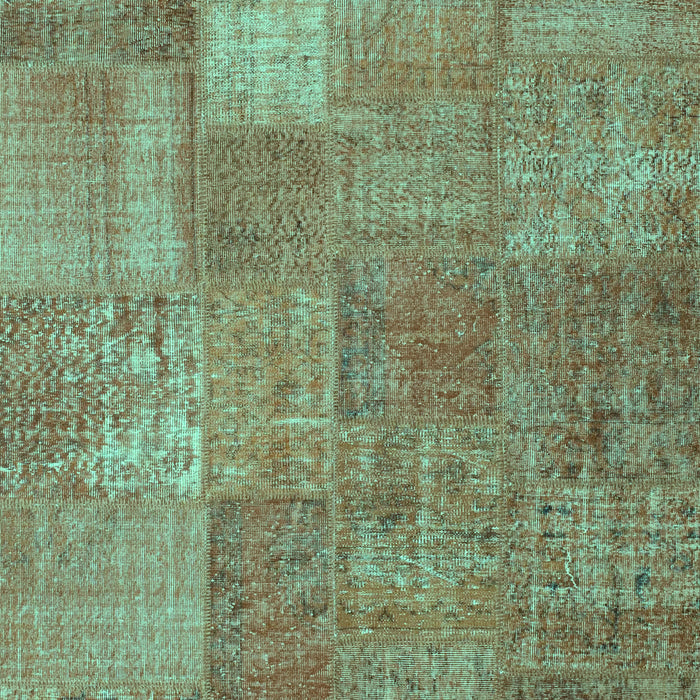 Patchwork Turquoise Transitional Rug, con964turq