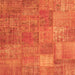 Serging Thickness of Patchwork Orange Transitional Rug, con964org