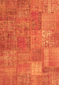 Patchwork Orange Transitional Rug, con964org