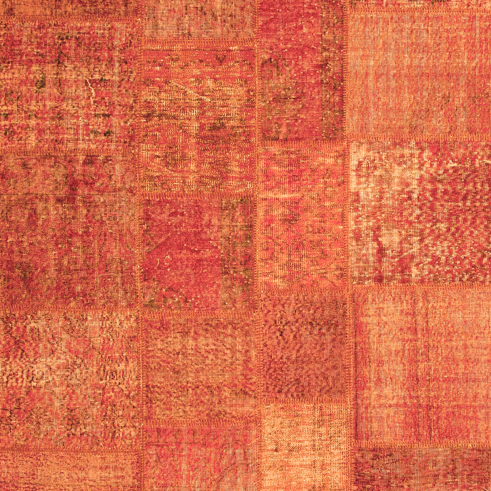 Patchwork Orange Transitional Rug, con964org