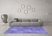 Machine Washable Patchwork Blue Transitional Rug in a Living Room, wshcon964blu