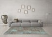 Machine Washable Patchwork Light Blue Transitional Rug in a Living Room, wshcon964lblu