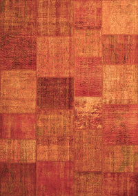 Patchwork Orange Transitional Rug, con965org