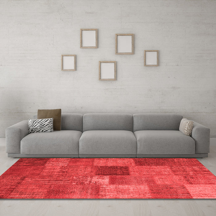 Transitional Red Washable Rugs