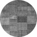 Square Patchwork Gray Transitional Rug, con965gry