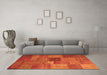 Machine Washable Patchwork Orange Transitional Area Rugs in a Living Room, wshcon965org