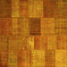 Square Patchwork Yellow Transitional Rug, con965yw