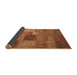 Sideview of Patchwork Brown Transitional Rug, con965brn