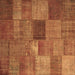 Square Patchwork Brown Transitional Rug, con965brn