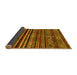 Sideview of Abstract Yellow Contemporary Rug, con966yw