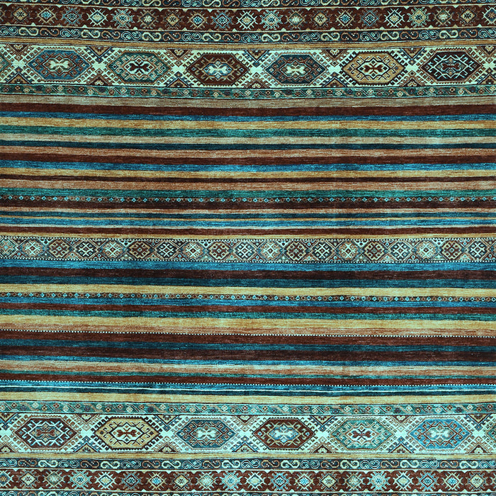 Abstract Light Blue Contemporary Rug, con966lblu